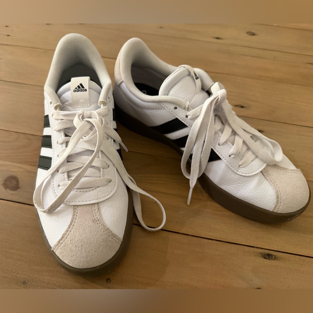 Adidas VL Court White and Black Casual Sneakers